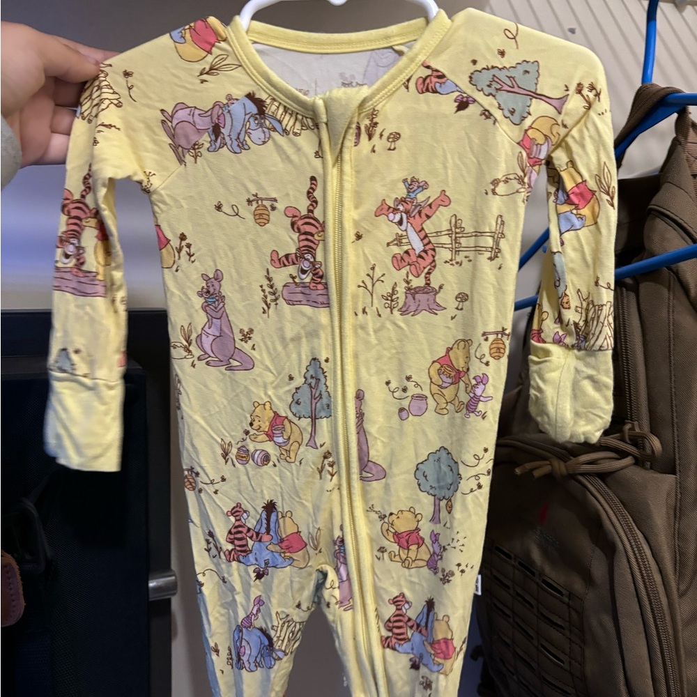 Little Sleepies Winnie the Pooh 3 to 6 month zippy